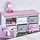 KESPER Sitzbank Kinder-Sitzbank Weiß/Grau/Rosa 68 x 29,5 x 33 cm