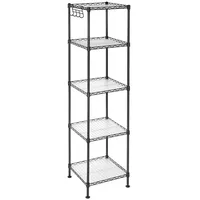 Songmics Badezimmerregal, Standregal, mit 5 PP-Platten, RGL23BK