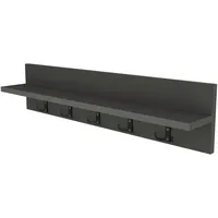 [en.casa] Wandgarderobe, Anthrazit,
