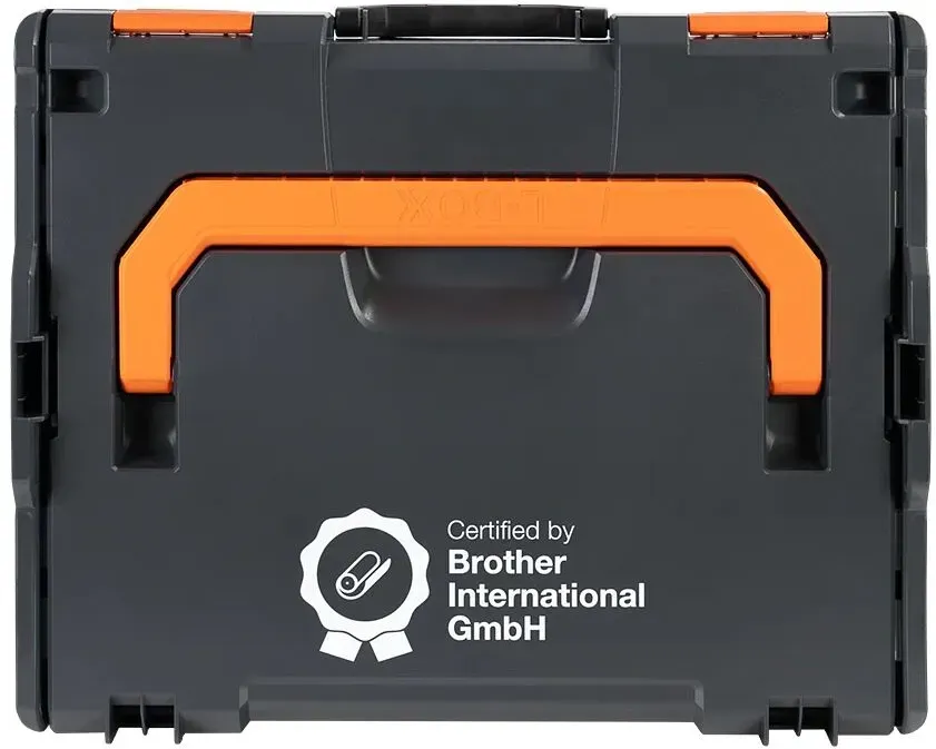 Brother ZPTOUCHLBOXXKOMPL Ausrüstungstasche/-koffer Hartschalenkoffer Schwarz, Orange