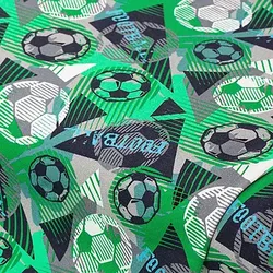 Baumwolljersey „Fußball“ mit Elasthan, grün-color