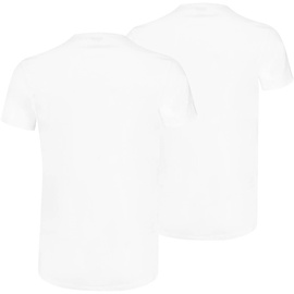 Puma Herren T-Shirt 2er Pack V-Neck, V-Ausschnitt, Kurzarm, uni Weiß L