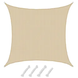 AMANKA UV Sonnensegel Wasserdurchlässig 6x6 - Viereckig - Sonnenschutz Garten Terrasse