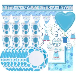 Babyparty-Set - It's a Boy (47-teilig) Es ist ein Junge Babypinkeln Gender Reveal Party