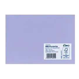 ÖKI Briefumschläge DIN B6 ohne Fenster farbsortiert nassklebend 10 St.