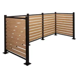 MCW Mülltonnenverkleidung MCW-K57 300 x 130 x 110 cm hellbraun