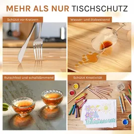 Woltu Tischdecke Rechteckig 90 x 140 cm Transparent