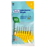 TePe Interdentalbürste Gelb ISO-Größe 4 (0,7 mm) / Für eine einfache und gründliche Reinigung der Zahnzwischenräume / 1 x 8 Interdentalbürsten