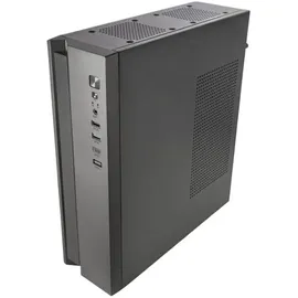 Tacens Anima Tacens ACSLIM500, MicroATX Slim Dual Horizontal oder Vertikal Design, TFX 500W Netzteil, Front mit Airflow-Gitter, Ultrakompakter Mini-Tower mit USB-C und USB 3.0, Schwarz