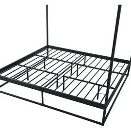 [en.casa] Kristianstad Metall 180x200 cm Schwarz