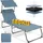 HOMECALL Sonnenliege 200 x 65 x 30 cm Blau
