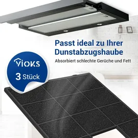 Vioks Aktivkohlefilter Dunstabzugshaube 230x250x10mm