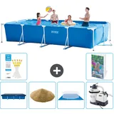 Rechteckiger Frame Pool - 450x220x84 Cm - 7-teilig  S158