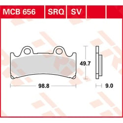 TRW Lucas Racing oppervlak MCB656SRQ