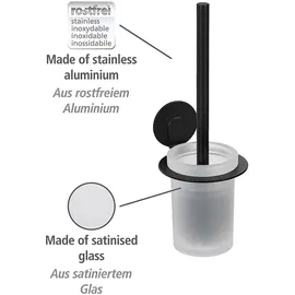 Wenko WC-Garnitur Turbo-Loc Modell Bivio Schwarz