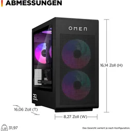 HP OMEN Gaming-PC 35L GT16-1072ng 2023 32 GB RAM 1 TB SSD RTX 5070 Ti Windows 11