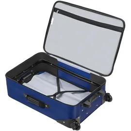 Juskys Trolley Kofferset Athen - 60 L, 2 Rollen, Weichschale, Handgepäck, Blau