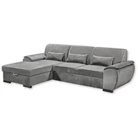 ed exciting design Tampa Ecksofa 280 x 175 cm, mit Schlaffunktion 3 Nierenkissen