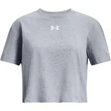 Under Armour Crop Sportstyle Logo T-Shirt Mädchen 035 steel light heather/white M 137-149 cm