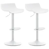 CLP Barhocker Aveiro 2er Set höhenverstellbar drehbar Weiß