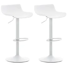 CLP Barhocker Aveiro 2er Set höhenverstellbar drehbar Weiß