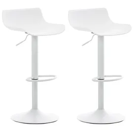 CLP Barhocker Aveiro 2er Set höhenverstellbar drehbar Weiß