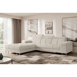 altdecor Ecksofa Cord mit Schlaffunktion 2-Sitzer Senfgelb