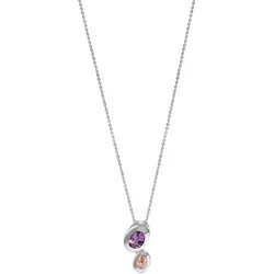 Celesta Silber Anhänger mit Kette 925 Silber Amethyst + Rosenquarz