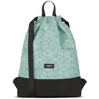 LARKSON Turnbeutel Damen Herren Mint - No 7 - Rucksack Damen für Sport und Festival - Beutel Rucksack Klein mit Innentasche - Außentasche für Schnellzugriff - Einheitsgröße