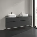 Villeroy & Boch Villeroy und Boch Collaro Waschtischunterschrank C10700VR 160x54,8x50cm, für 2 Waschtische, graphite