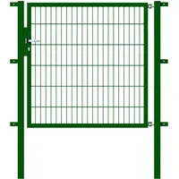 GAH Alberts Metallzaun Einzeltor für Doppelstabmatte Grün z. Einbetonieren 120 cm x 125 cm