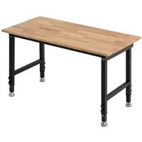 Vevor Arbeitstisch Holz 122x60 cm Eichenholz 67–102 cm höhenverstellbar
