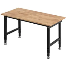 Vevor Arbeitstisch Holz 122x60 cm Eichenholz 67–102 cm höhenverstellbar