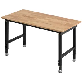 Vevor Arbeitstisch Holz 122x60 cm Eichenholz 67–102 cm höhenverstellbar