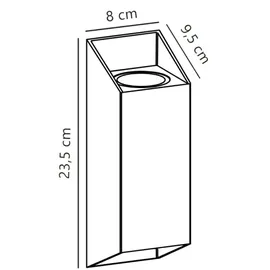 Nordlux Аußenwandleuchte Nico Square 23,5 cm anthrazit