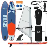 vidaXL SUP Board Aufblasbares SUP-Board mit Segel SCYLLA 330 x 76 x 15 cm Blau