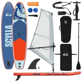 vidaXL SUP Board Aufblasbares SUP-Board mit Segel SCYLLA 330 x 76 x 15 cm Blau