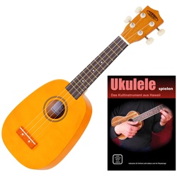 Classic Cantabile US-100P NAT Sopran-Ukulele Pineapple Set inkl. Ukulelenschule