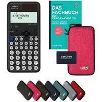 Casio fx-85DE CW inkl. Schutztasche Pink & Fachbuch (96