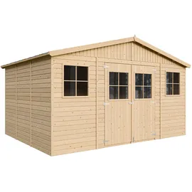 TIMBELA Gartenhaus 4,18 x 3,20 m Beige