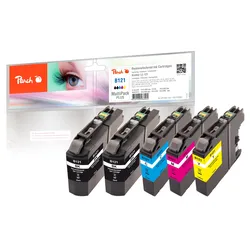 Peach Spar Plus Pack Tintenpatronen kompatibel zu Brother LC-121VALBP