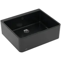Villeroy & Boch Spülstein Einzelbecken 60 X ebony + Handbetätigung