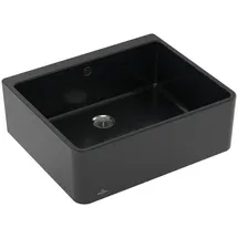 Villeroy & Boch Spülstein Einzelbecken 60 X ebony + Handbetätigung
