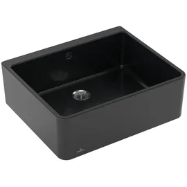 Villeroy & Boch Spülstein Einzelbecken 60 X ebony + Handbetätigung