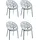 TPFLiving Gartenstuhl 80 x 59 x 60 cm grau 4 St.