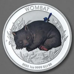 Silbermünze 1oz Wombat 2023 (koloriert) (Australien)