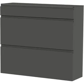 MODERANO Hängeschuhschrank 110 x 97 x 33 cm anthrazit matt / anthrazit mit 2 Fächern und 1 Schublade