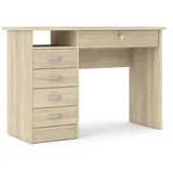 VCM ebuy24 Schreibtisch 5 Schubladen Eiche Struktur Dekor.