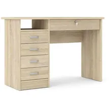 VCM ebuy24 Schreibtisch 5 Schubladen Eiche Struktur Dekor.