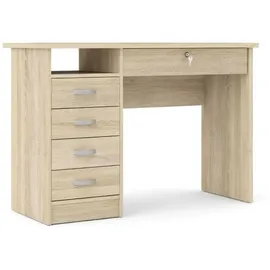 VCM ebuy24 Schreibtisch 5 Schubladen Eiche Struktur Dekor.